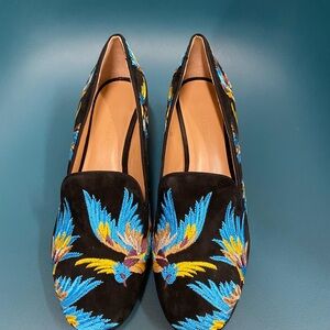 Banana Republic Black and Blue Tropical Loafers